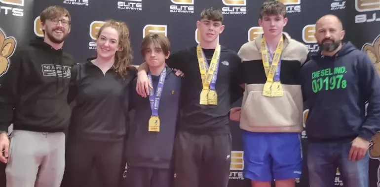 T45 Jiujitsu Cork team at the Elite BJJ Kids Europeans 2022